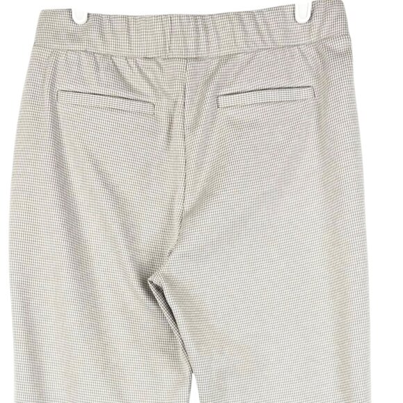 Croft & Barrow Womens Pull-on Stretch Houndstooth Pintuck Beige Ankle Pants Sz S - Picture 4 of 10